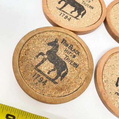 VINTAGE MAISON â€œBLACK HORSE TAVERN 1794â€ 6PC COASTER SET
