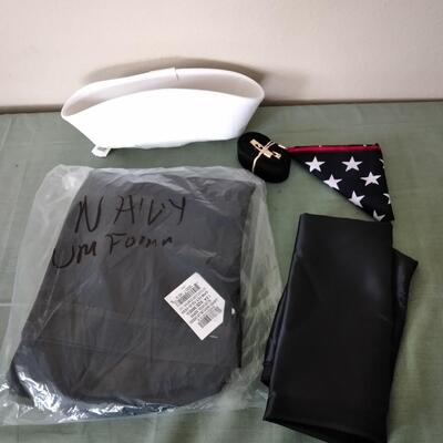 LOT 25 NEW BLACK NAVY UNIFORM ITEMS