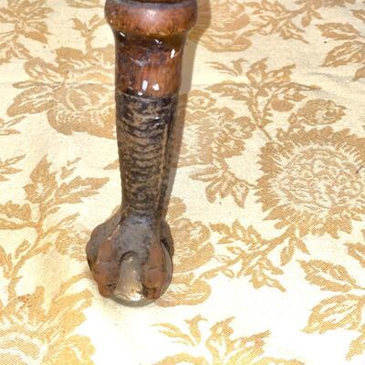 Lot 264 Antique Piano Stool Adjustable Ball & Claw Feet 14" Seat