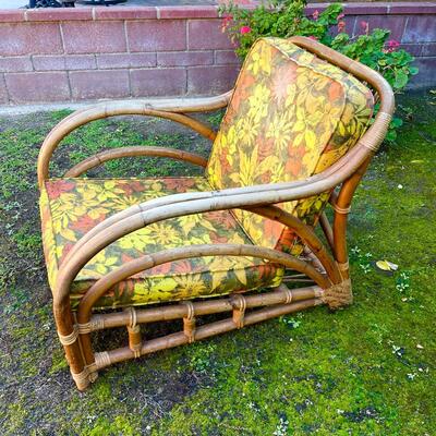 Lot 265 Bamboo 2 Strand Club Chair Seat Cushions
