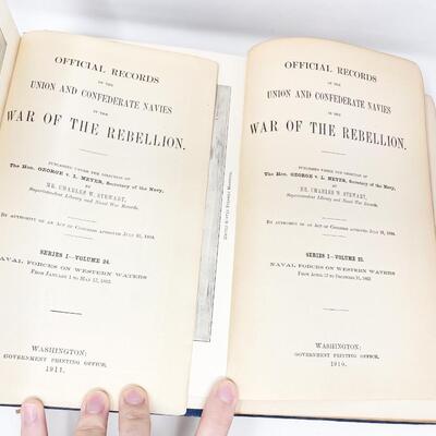 ANTIQUE CIVIL WAR NAVAL FORCES BOOKS - UNION & CONFEDERATE