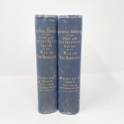 ANTIQUE CIVIL WAR NAVAL FORCES BOOKS - UNION & CONFEDERATE