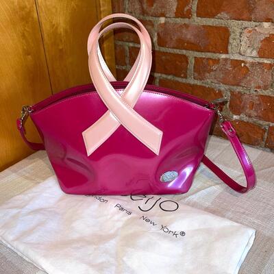 Lot 278 Beijo Pink Patent Leather Purse w/ Handles & Strap