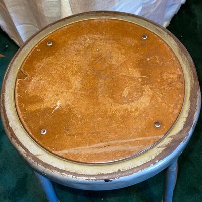Lot 293 Metal Shop Stool w/Wood Top 13" Seat x 25" tall