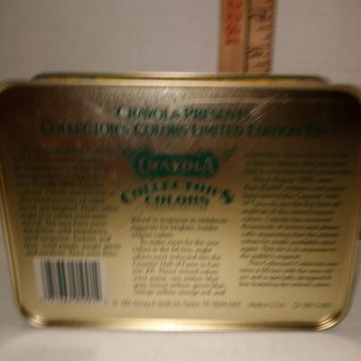 Vintage 1991 Crayola Collectors Colors Limited Edition Crayons Tin Box