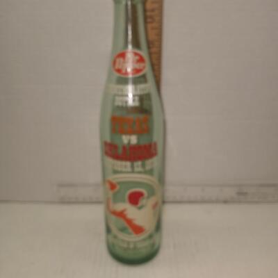 Dr Pepper Bottle 16 oz Texas vs Oklahoma October 13, 1973 State Fair of Texas