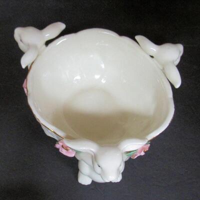 Easter Rabbits Candy Dish