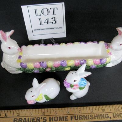 Easter Candy Dish and Salt and Pepper Lot