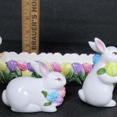 Easter Candy Dish and Salt and Pepper Lot