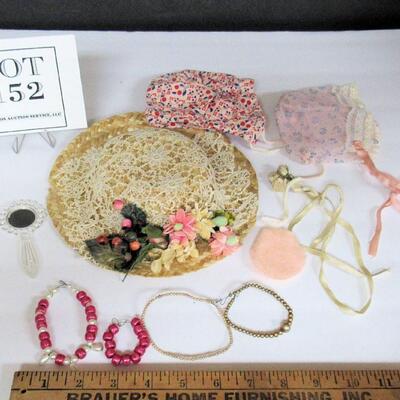 Lot of Vintage Doll Accessories and Hats