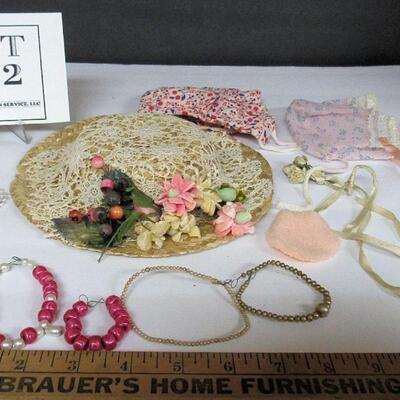 Lot of Vintage Doll Accessories and Hats