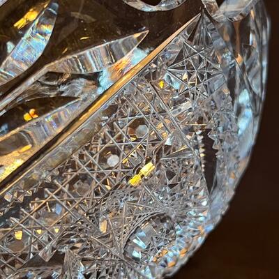 Antique Exquisite Cut Glass bowl - HEAVY! Pristine!
