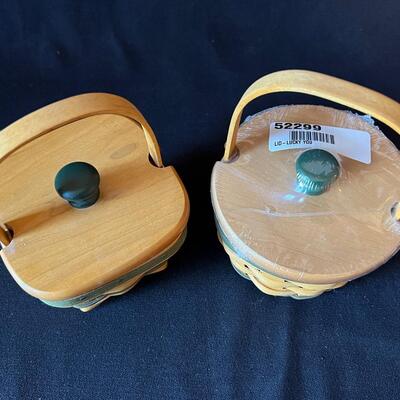 Longaberger 2 Lucky Miniatures signed 1999, 2001