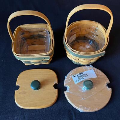 Longaberger 2 Lucky Miniatures signed 1999, 2001
