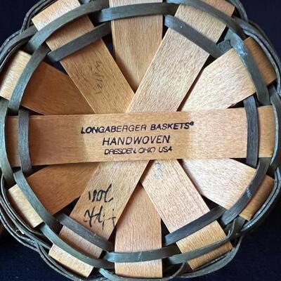 Longaberger 2 Lucky Miniatures signed 1999, 2001