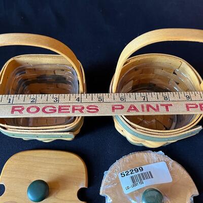 Longaberger 2 Lucky Miniatures signed 1999, 2001