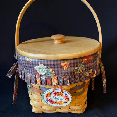 Special Longaberger Basket Maple Tag Lined Lid Signed 1996