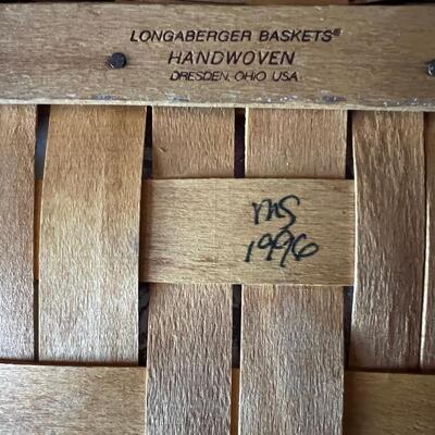 Special Longaberger Basket Maple Tag Lined Lid Signed 1996