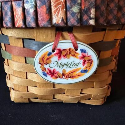 Special Longaberger Basket Maple Tag Lined Lid Signed 1996