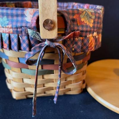 Special Longaberger Basket Maple Tag Lined Lid Signed 1996