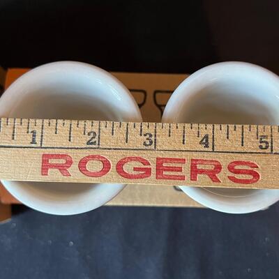 3 Longaberger Pottery Candy Corn Crock and Votives w/ Boxes!