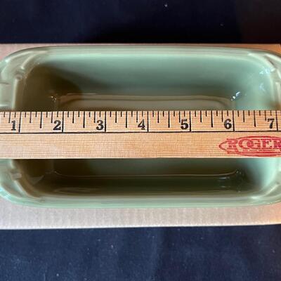 Longaberger Pottery Loaf Baking Dish Sage w box!