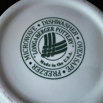 Large Longaberger Pottery Batter Bowl in original box