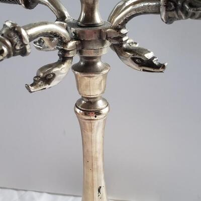11" tall Silver Plate candelabra candle holder