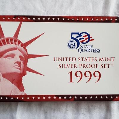 1999 silver proof set state quarters