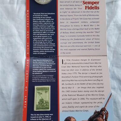 2005 United States Marine Corps Coin and Stamp Set