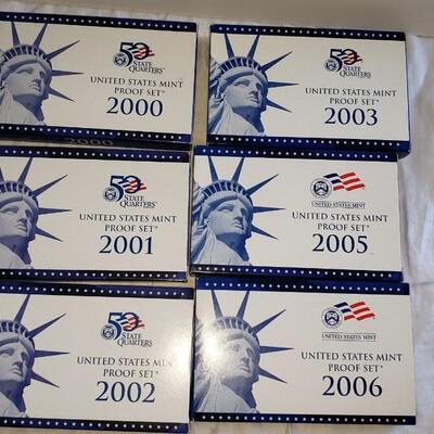 2000 to 2006 mint proof sets