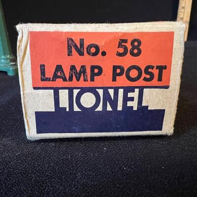 3 Lionel Peacock Lamp Posts #58 with Original Boxes!