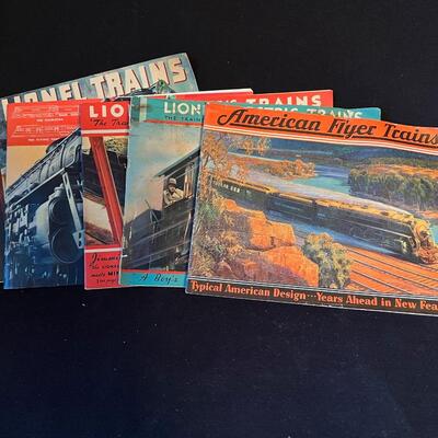 Lot of 5 Antique / Vintage 1930s Train Catalogs
