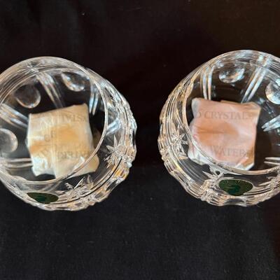2 Waterford Crystal Votive Candle Vases Unused!