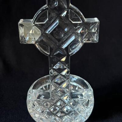 Waterford Crystal Cross Holy Water Font. Sticker intact