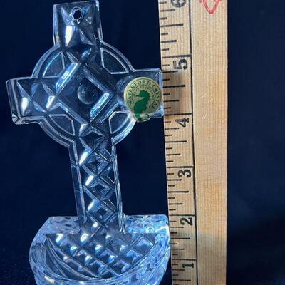 Waterford Crystal Cross Holy Water Font. Sticker intact
