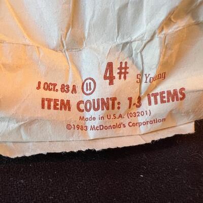 Set of 3 Vintage McDonald's White Glass Coffee Mugs original bags!