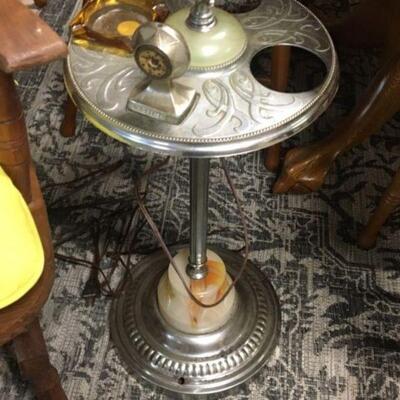 antique electric smoking end table