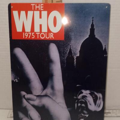 The Who Wall Tin Sign 1975 Tour