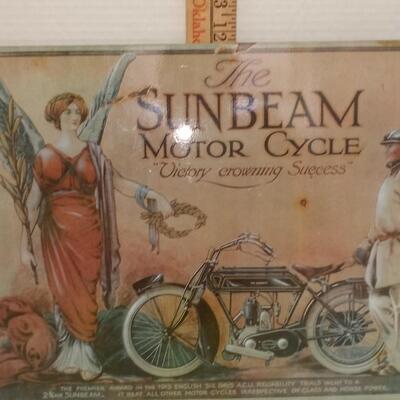 the sunbeam motor cycle victory porc. sign