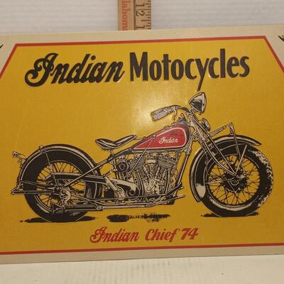 Indian Motorcycles Indian Chief '74 Metal Sign 17x11