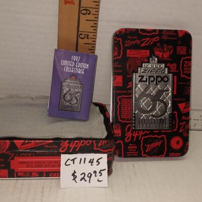 1997 Zippo 65th Anniversary Collectible Tin Box EMPTY No Lighter
