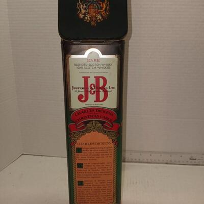 Vintage J&B Rare Scotch Whisky Collectible Container Tin Can Scotland