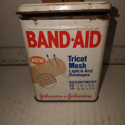 Vintage Band-Aid Metal Empty Tin