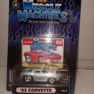 2000 Funline Muscle Machines '63 Corvette Chevrolet silver