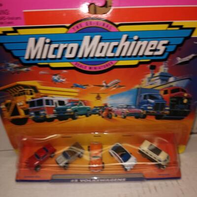 Micro Machines #5 VOLKSWAGENS 1996 Vintage Galoob VW Beetle Cabriolet Microbus