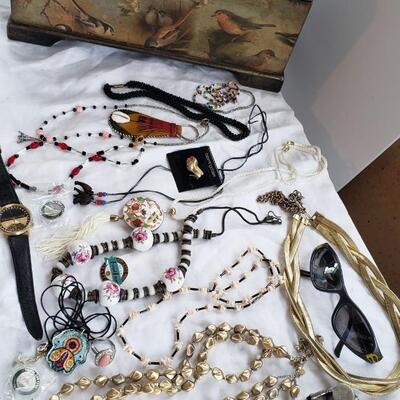 Treasure chest of costume jewelry