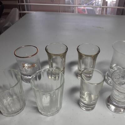 Lot of 8 vintage shot glasses