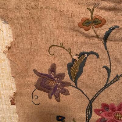 Antique Tapestry w/ Vintage Hanging Rod