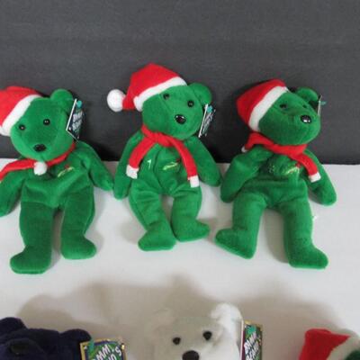Lot of 6 Different Bam Beano Plush Baseball Bear Bean Bags